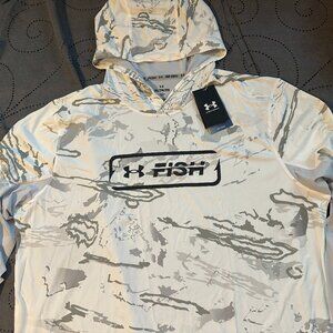 UNDER ARMOUR ISO-CHILL FISHING CAMO SPRING HOODIE SIZE 3XL 3XL OR XL MEN NWT $$